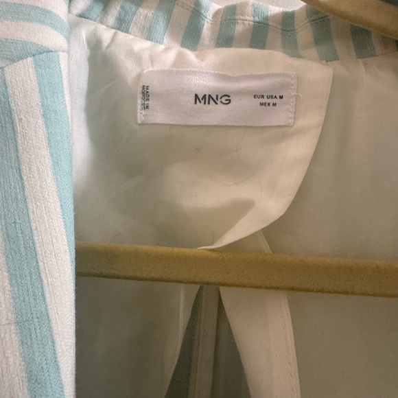Mango Mint and White Striped Blazer - Picture 6 of 6